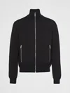 Prada Reversible Virgin Wool And Re-nylon Jacket In Black