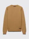 Prada Wool Crew-neck Sweater In Brown