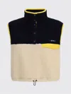 Prada Pile Vest Color Block Drawstring Hem In Blue