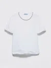 Prada Women White Wire T-shirt, S Luxury T-shirts For Women Darveys In White