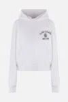 Prada Womens White Logo-print Relaxed-fit Cotton Hoody