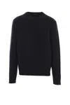 Prada Navy Blue Wool Blend Sweater In Blue