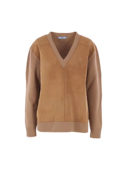Prada Sweaters In Brown