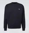 Prada Sweatshirt Aus Technischer Baumwolle In Blau