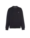 Prada Triangle-logo Crewneck Sweatshirt In Blue