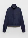 Prada Technical Jersey Full-zip Track Jacket In Blue