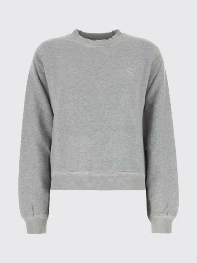 Prada Grey Cotton Sweatshirt In Gray