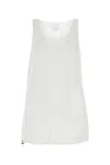 Prada Cotton Reversible Mini Dress With Elastic Hem In White
