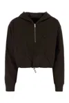 Prada Reversible Drawstring Hem Cotton Sweatshirt