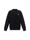 Prada Triangle-logo Cotton Sweatshirt In Nero+nero