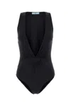 Prada Deep V-neck Swimsuit