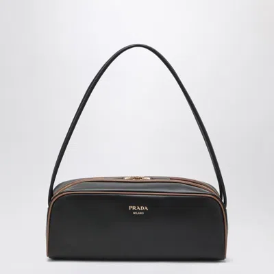 PRADA PRADA   SWING BAG BLACK/HAZELNUT