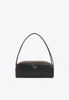 Prada Women Black Leather Shoulder Bag