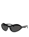 Prada Dark Grey Cat Eye Ladies Sunglasses Pr 26zs 16k08z 55 In Black