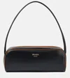 Prada Women Black Leather Shoulder Bag