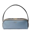 Prada Leather Swing Shoulder Bag In Blue/white/black