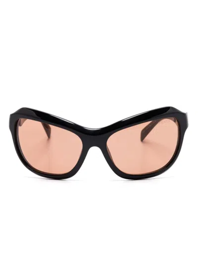 Prada Swing Butterfly-frame Sunglasses In Black