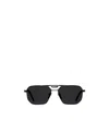 Prada Rectangular Men's Sunglasses, Pr 58ys In Black