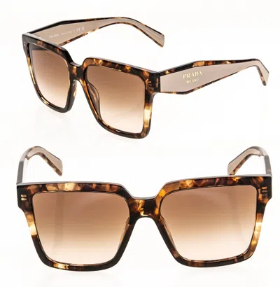 Pre-owned Prada Symbole Brown Beige Color Block Triangle Pr24zs 24z Fashion Sunglasses