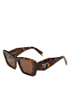 Prada Symbole Butterfly Sunglasses, 51mm In Brown