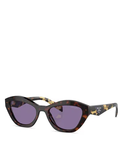 Prada Low Bridge Butterfly Women's Sunglasses, Pr A02sf In Havana