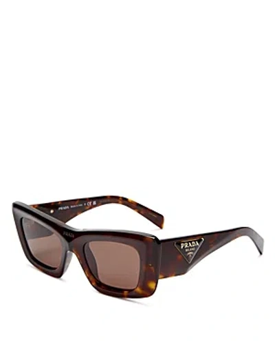 Prada Symbole Cat Eye Sunglasses, 50mm In Tortoise/brown Solid
