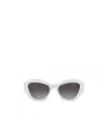 Prada Symbole Cat-eye Sunglasses In White
