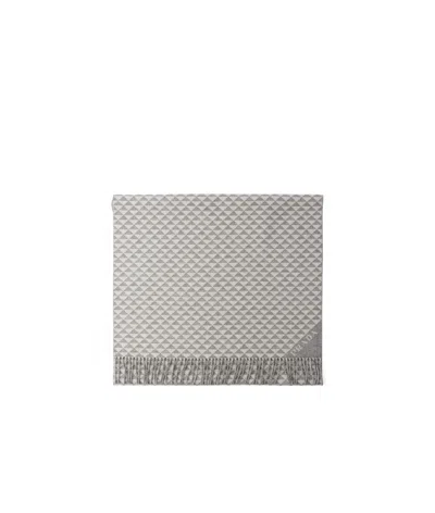 Prada Symbole Scarf In Gray/white