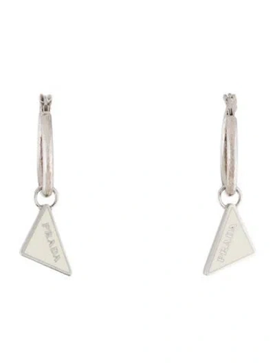 Pre-owned Prada Symbole Drop Earrings In Multicolor