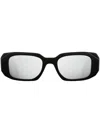 Prada Symbole Rectangle Shape Sunglasses In Black