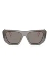 Prada Eyewear Rectangular Frame Sunglasses In Brown