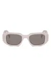 Prada Eyewear Rectangular Frame Sunglasses In Gray