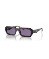 Prada Tortoiseshell-effect Rectangular Sunglasses In Havana