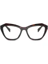 Prada Symbole Glasses In Brown