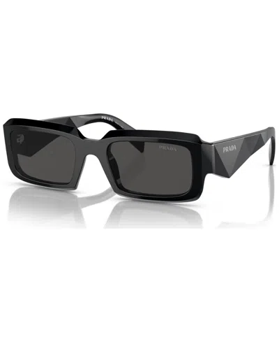 Prada Symbole Irregular Men's Sunglasses, Pr 27zs In Black
