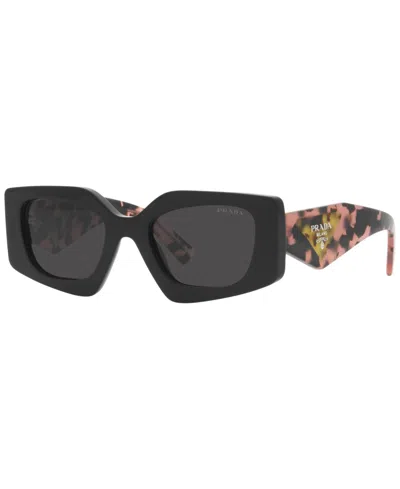 Prada Symbole Irregular Women's Sunglasses, Pr 15ys In Black,dark Gray