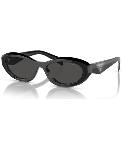 Prada Symbole Irregular Women's Sunglasses, Pr 26zs In Black