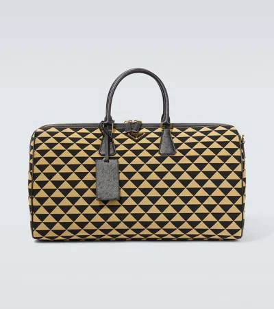 Prada Symbole Large Jacquard Travel Bag