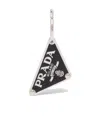 Prada Symbole Pendant Right Earring In Black