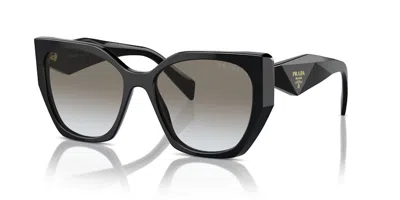 Pre-owned Prada Symbole Logo Pillow Sunglasses In Black/gold (spr19z 1ab/0a7)