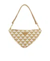 Prada Symbole Leather Mini-bag In Nude