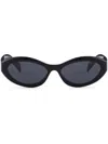 Prada Dark Grey Cat Eye Ladies Sunglasses Pr 26zsf 16k08z 56 In Black