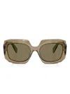 Prada Symbole Oversized-frame Sunglasses In Brown
