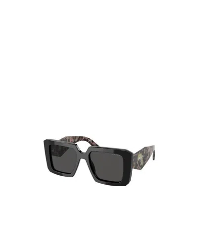 Prada Symbole Oversized Square-frame Sunglasses In Black