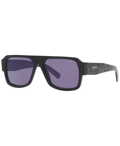 Prada Symbole Pilot Men's Sunglasses, Pr 22ys In Black