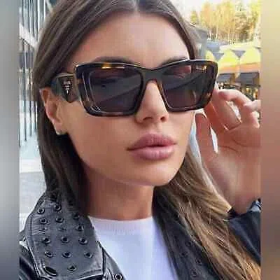 Pre-owned Prada Symbole Pr 08ys 01v-8c1 Honey Havana Brown Lens Women Sunglasses In Havana Tortoise Brown