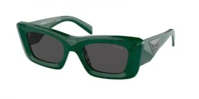 Pre-owned Prada Symbole Pr 13zs 16d5so Green Marble Grey Lems Women Sunglasses In Gray