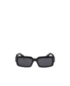 Prada Symbole Rectangle-frame Sunglasses In Black
