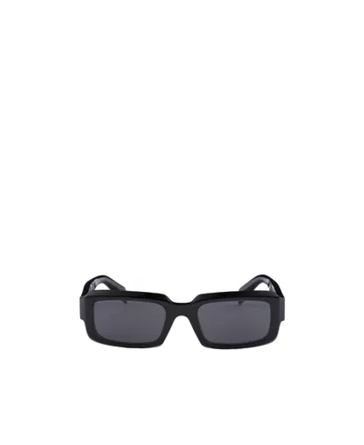 Prada Symbole Rectangle-frame Sunglasses In Schwarz