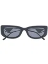Prada Symbole Rectangle-frame Sunglasses In Black